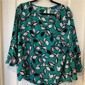 Apt. 9 Kelly green business casual blouse size XL